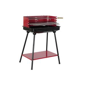 Houtskoolbarbecue met Poten DKD Home Decor Rood Staal (53 x 37 x 80 cm)