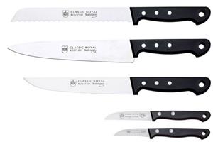 RÖR Messer-Set 10194-5, Classic Royal - 5-teilig, hochwertiger Messerstahl, Griffe mit Nieten - Made in Solingen