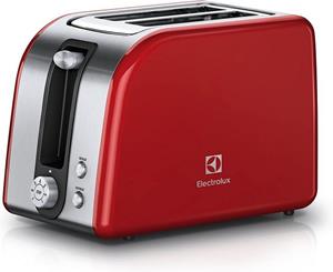 Electrolux Toaster eat7700r, 2 kurze Schlitze, für 2 Scheiben, 850,00 W, rot, silber 220 – 240 V, 181 mm
