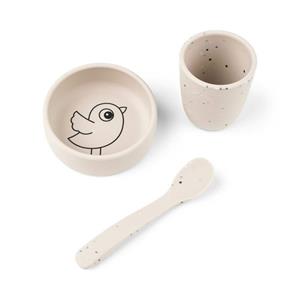 Done by Deer Silicone first meal set Birdee - sand