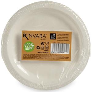 Kinvara Bordenset 10 Onderdelen Composteerbaar Wit Suikerriet