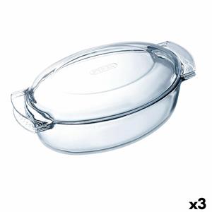 Ofenschüssel Pyrex Classic Mit Deckel Oval 39 X 23 X 15 Cm Durchsichtig Glas (3