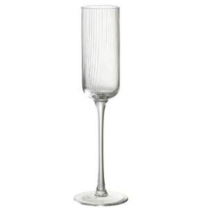 J-Line Champagneglas Louise Glas Transparant - 6 stuks