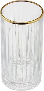 Pasabahce Longdrinkglas Elysia Glas im Retro-Design und Kristall-Look 280ml 4-Stück Gold, Glas