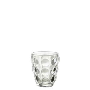J-Line Waterglas Bubbel Glas Transparant - 6 stuks
