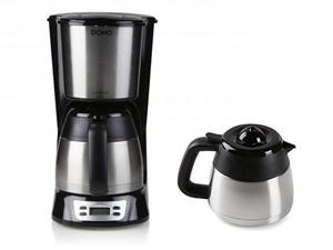 Domo Filterkaffeemaschine, mit zwei Edelstahl Thermoskannen, Timer und Dauerfilter für Filter-Kaffee Pulver