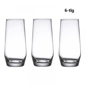 Zulbceo Weinglas 6 Stück Trink-Becher aus Glas, Saft-Gläser im modernen Stil, 350 ml