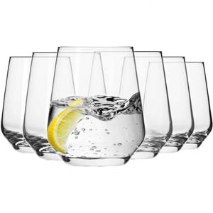 Zulbceo Weinglas Wassergläser Saftgläser Whiskygläser Trinkgläser Set von 6, 400 ML