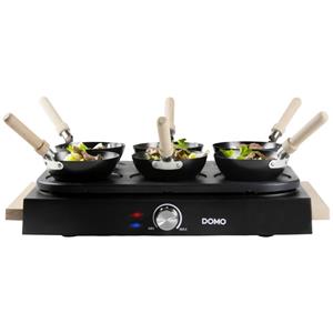 DOMO Wok and Hob 6  Crepes - Apparaat 2 in 1 - 6 personen - 1000 W - Anti -adhesive