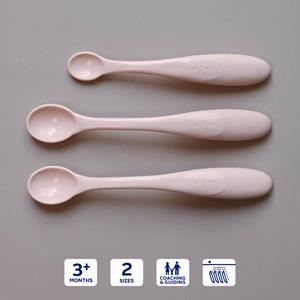 Difrax  Babyvoeding Lepels - Set van 3 - 3+ maanden - Roze / Blossom