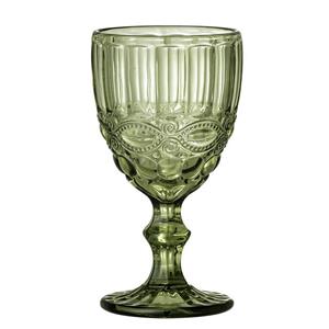 Bloomingville Weinglas Florie Weinglas 4er Set, Grün Glas Kelch Pokal dänisches Design modern elegant 240 ml