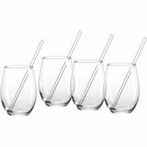 Ritzenhoff & Breker Longdrinkglas 8-tlg. mit Trinkhalm, Glas