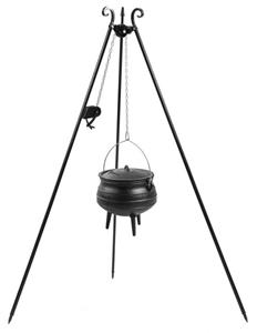TRIZERATOP Holzkohlegrill Dreibein 180 cm Afrikanischer Gusseisenkessel