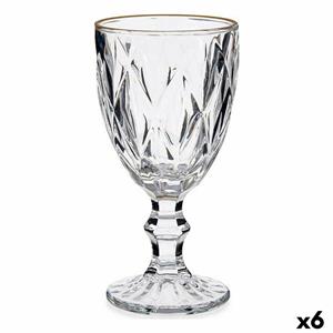 Vivalto Wijnglas Gouden Transparant Glas 6 Stuks (330 ml)