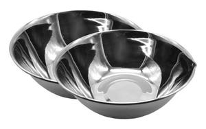 BURI Suppenschüssel 2x Edelstahl Schüssel 19cm Rührschüssel Salatschüssel Servierschüssel, Edelstahl