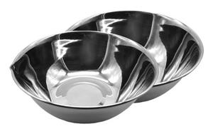 BURI Suppenschüssel 2x Edelstahl Schüssel 22cm Rührschüssel Salatschüssel Servierschüssel, Edelstahl