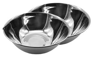 BURI Suppenschüssel 2x Edelstahl Schüssel 26cm Rührschüssel Salatschüssel Servierschüssel, Edelstahl