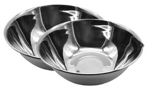 BURI Suppenschüssel 2x Edelstahl Schüssel 27cm Rührschüssel Salatschüssel Servierschüssel, Edelstahl