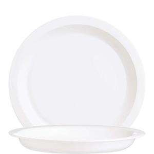 Arcoroc Suppenteller Restaurant White, Teller halbtief 25.5cm Opal Weiß 6 Stück