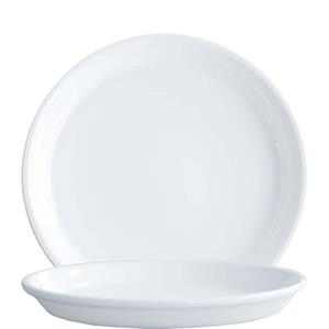 Arcoroc Suppenteller Restaurant White, Teller halbtief 22.5cm Opal Weiß 6 Stück