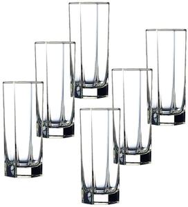 Emilja Longdrinkglas Achteck Gläser 300ml - 6 Stück - Wassergläser