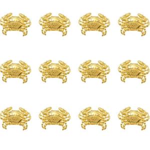 Housruse Serviettenring Serviettenringe Creative Gold Crab Serviettenringe Set mit 12 Gold