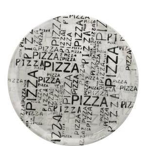 Saturnia Pizzateller Napoli White & Black, Dekor Pizzateller 31cm Porzellan schwarz-weiß 1 Stück
