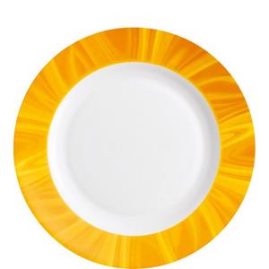 Bormioli Rocco Speiseteller Natura Yellow, Teller flach 19.5cm Opal Gelb 6 Stück