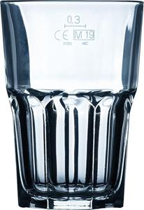 Arcoroc Longdrinkglas Granity, Glas gehärtet, Longdrink stapelbar 350ml 03l Glas gehärtet Transparent 6 Stück