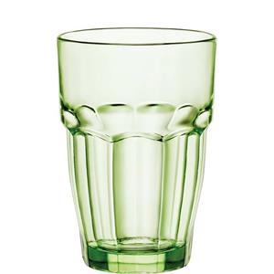 Bormioli Rocco Longdrinkglas Rock Bar Lounge, Glas gehärtet, Mint Longdrink stapelbar 370ml Glas gehärtet Grün 6 Stück