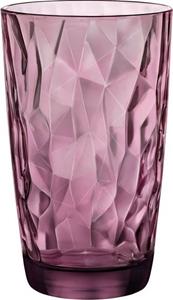 Bormioli Rocco Longdrinkglas Diamond, Glas, Longdrink 470ml 04l Glas Lila 6 Stück