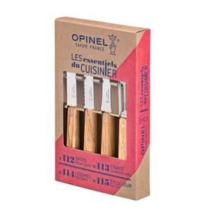 Opinel Besteck-Set Opinel-Küchenmesser Set, 4-teilig Olivenholz