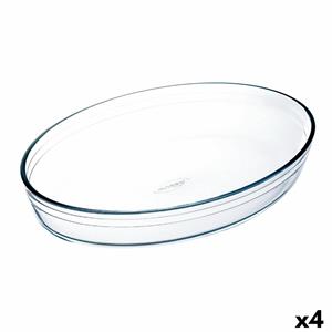 Ofenschüssel Ô Cuisine   Oval 30 X 21 X 7 Cm Durchsichtig Glas (4 Stück)