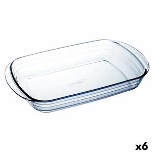 Eurocuisine Ovenschaal Ô Cuisine Rechthoekig 40,3 x 26,3 x 7,3 cm Transparant Glas (6 Stuks)