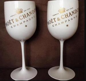 Benda Handels Weißweinglas 2er-Pack Weingläser aus Kunststoff für Party-Weiß-Champagner, Weinglas aus Kunststoff