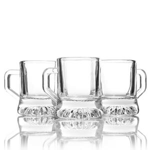 BigDean Schnapsglas 24 x Schnapsgläser 3cl Shotgläser Spülmaschinenfest mit Henkel, Glas