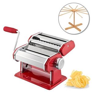 Bremermann Nudelmaschine für Spaghetti, Pasta und Lasagne inkl. Nudeltrocker als Set, 7 Stufen, Edelstahl