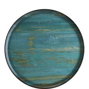 Bonna Pizzabord Madera Mint; 32 cm (Ø); turquoise/bruin/zwart; rond; 6 stuk / verpakking
