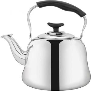 GLiving Teekanne 2 Liter Edelstahl Teekessel ohne Sieb Teekanne mit Kühlem Griff
