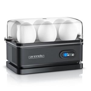 Arendo Eierkocher, Anzahl Eier: 6 St., 400 W, 6fach, Edelstahl, Warmhaltefunktion, Härtegrad einstellbar, für 6 Eier