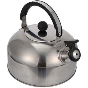 GLiving Teekanne Flötenkessel Teekessel Wasserkocher Edelstahl Teekanne 2 Liter, 2 l