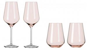 Ritzenhoff Weinglas, Glas, Rosa L:0cm B:0cm H:22.5cm D:8cm Glas