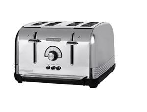 Morphy Richards Toaster VENTURE RETRO Toaster 4 Schlitz, 1800W, Edelstahl glänzend