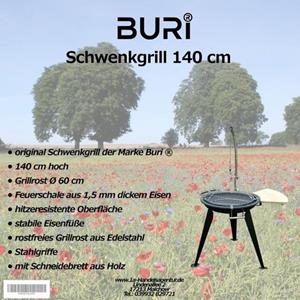 BURI Gasgrill Schwenkgrill 140 cm der Marke  