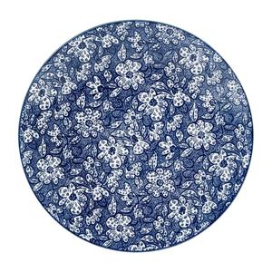 Xenos Dinerbord blue print - botanic - ⌀26 cm
