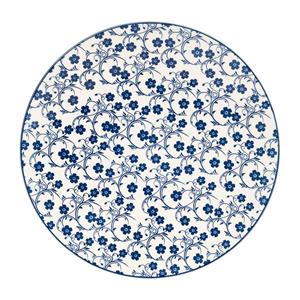 Xenos Dinerbord blue print - flowers - ⌀26 cm