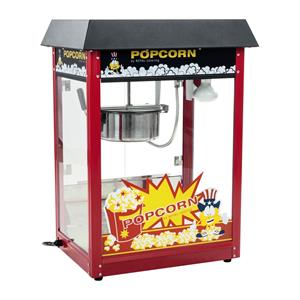 royalcatering Popcornmaschine Popcornmaker Retro Popcornautomat 1600W 5Kg Dach Schwarz Teflon - Schwarz