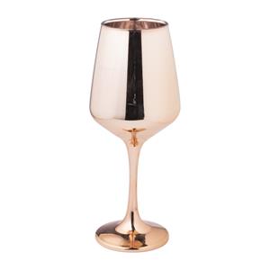 Xenos Wijnglas koper - koperkleurig - 450 ml