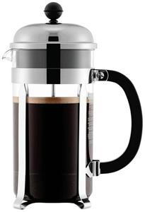 Bodum Kaffeepadmaschine  chambord Kaffeebereiter Chrom Fassungsvermögen Tassen=8
