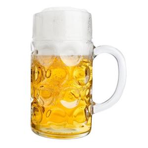 Van Well Bierglas Maßkrug Wellco - 1 Liter Bierkrug aus Glas